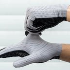 Rockbros kvėpūs pilnos pirštų dviračio pirštinės, dydis: S - pilka -- Bicycle Gloves