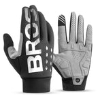 Rockbros dviračio pirštinės, šilumos izoliuojančios, ilgos, dydis: XXL - juoda ir pilka -- Bicycle Gloves