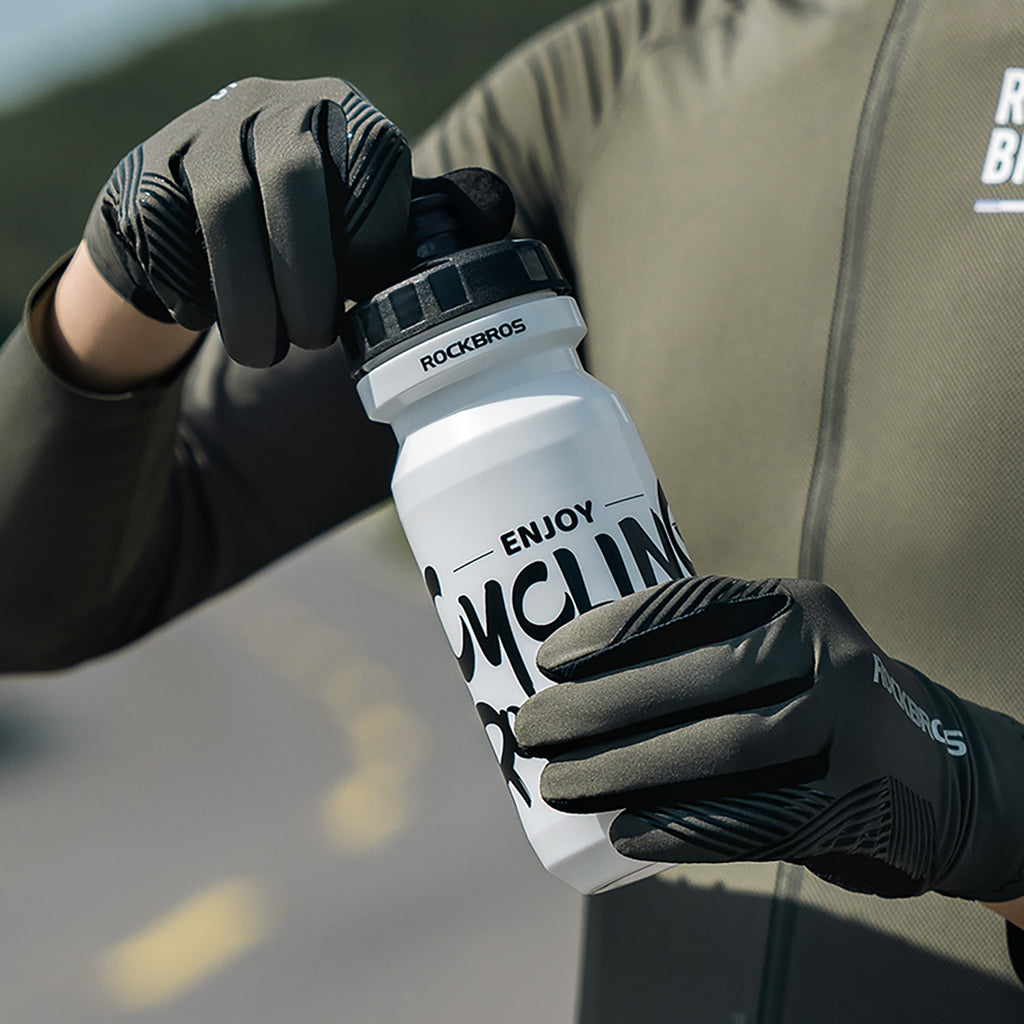 Rockbros dviračio pirštinės pavasaris/vasara/ruduo, pilnos, dydis: L - žalia -- Bicycle Gloves