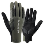 Rockbros dviračio pirštinės pavasaris/vasara/ruduo, pilnos, dydis: XXL - žalia -- Bicycle Gloves