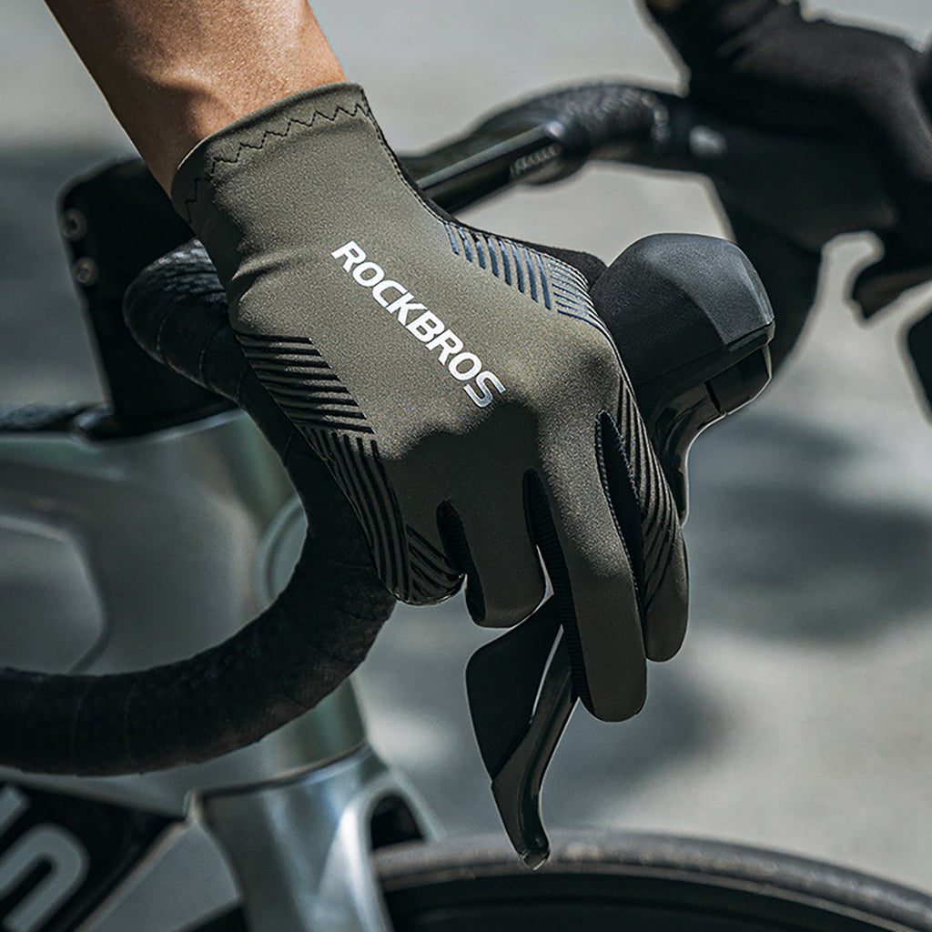 Rockbros dviratininko pirštinės pavasaris/vasara/ruduo, visapiusės, dydis: XL - žalios -- Bicycle Gloves