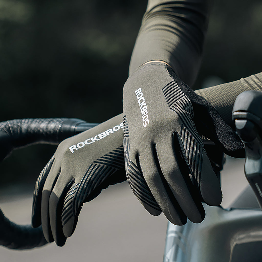 Rockbros dviratininko pirštinės pavasaris/vasara/ruduo, visapiusės, dydis: XL - žalios -- Bicycle Gloves