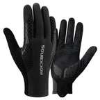 Rockbros dviratininko pirštinės pavasaris/vasara/ruduo, visapiusės, dydis: XL - juodos -- Bicycle Gloves