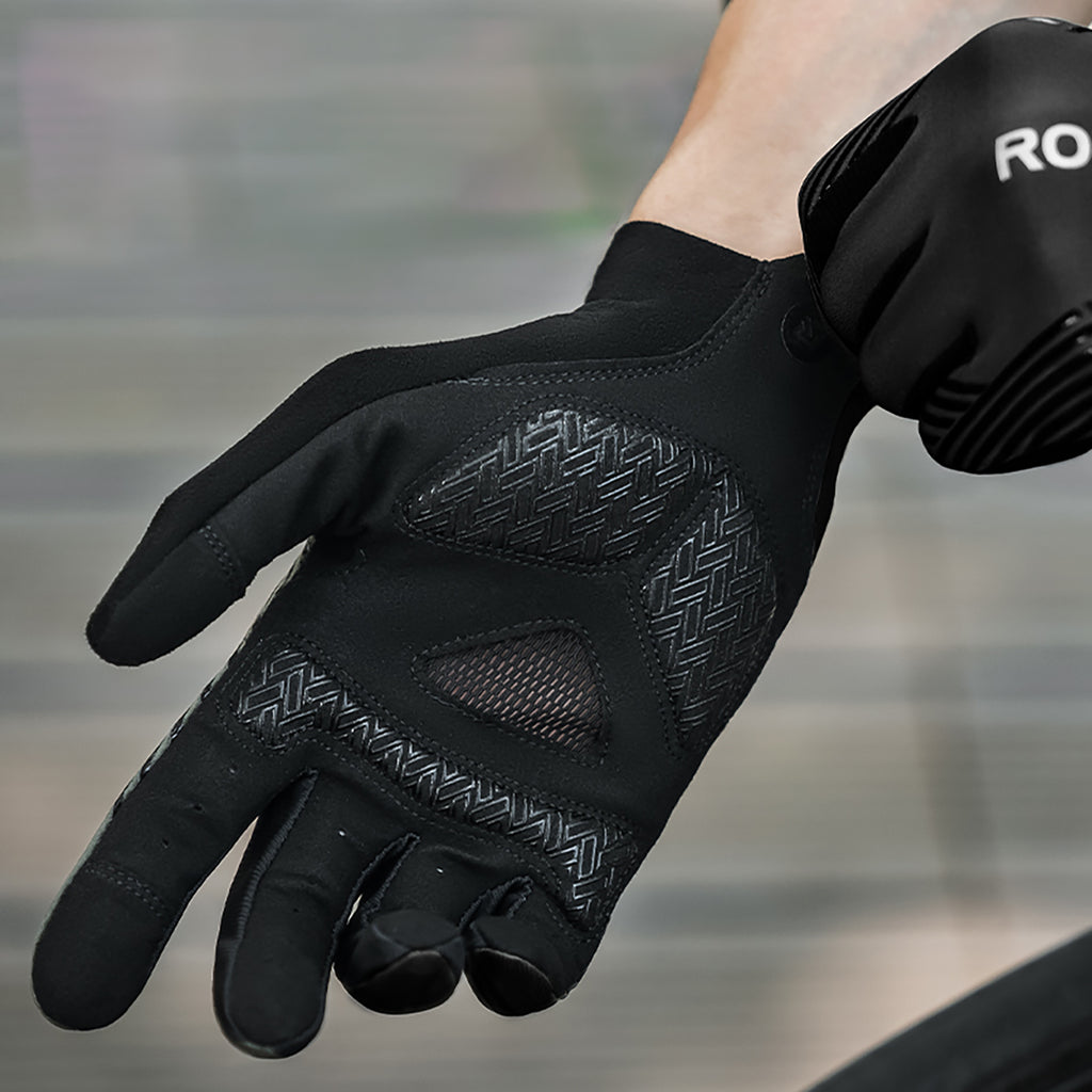 Rockbros dviratininko pirštinės pavasaris/vasara/ruduo, visapiusės, dydis: XL - juodos -- Bicycle Gloves