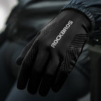 Rockbros dviratininko pirštinės pavasaris/vasara/ruduo, visapiusės, dydis: XL - juodos -- Bicycle Gloves