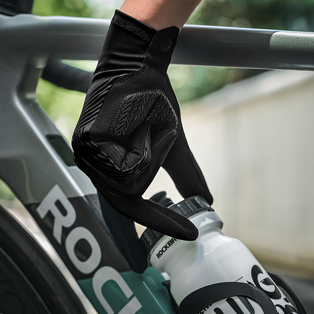 Rockbros dviratininko pirštinės pavasaris/vasara/ruduo, visapiusės, dydis: XL - juodos -- Bicycle Gloves