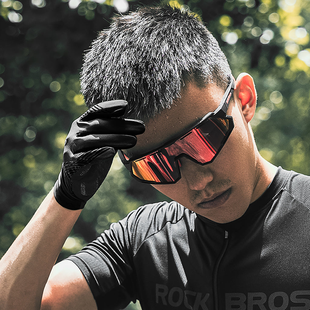 Rockbros dviratininko pirštinės pavasaris/vasara/ruduo, visapiusės, dydis: XL - juodos -- Bicycle Gloves