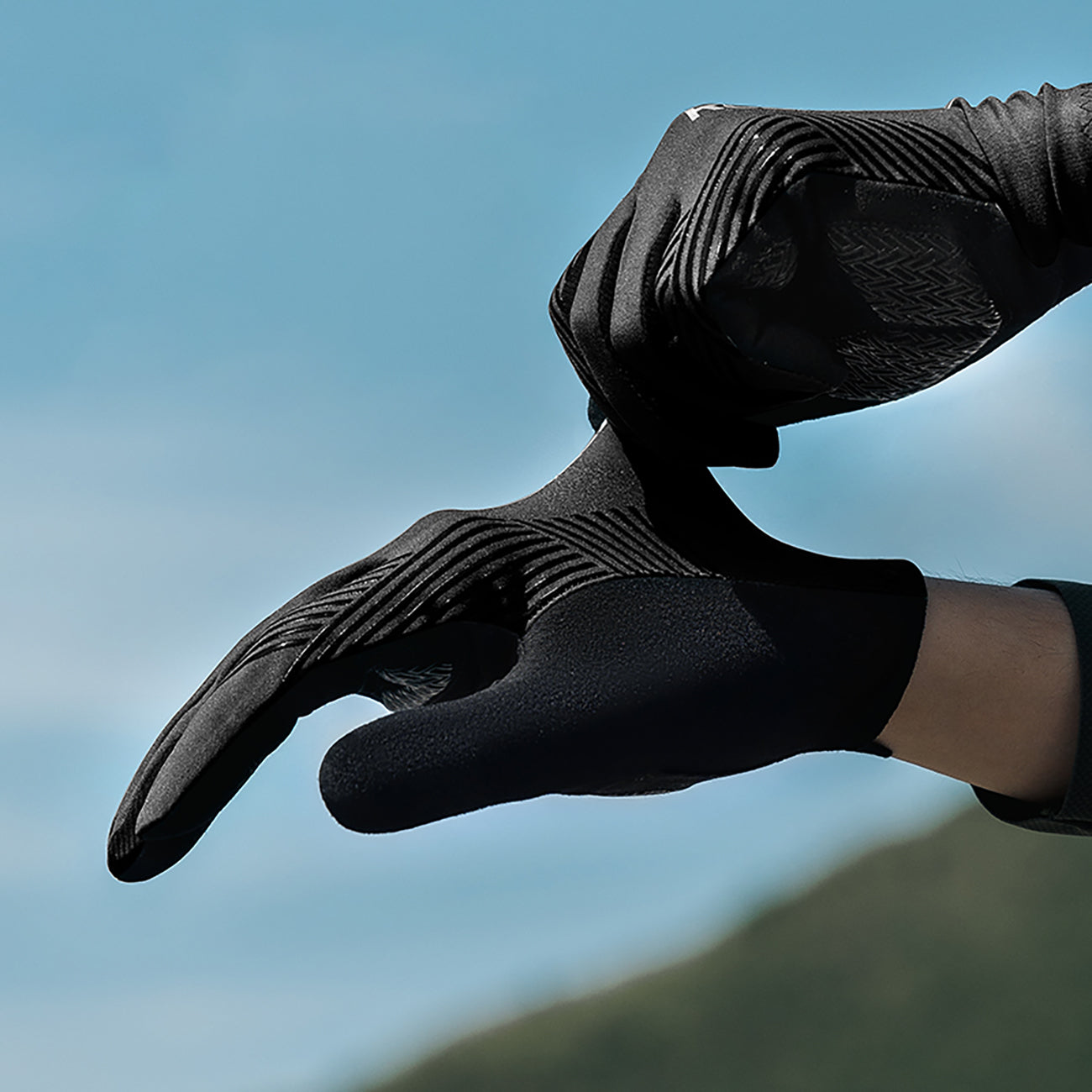 Rockbros dviratininko pirštinės pavasaris/vasara/ruduo, visapiusės, dydis: XL - juodos -- Bicycle Gloves