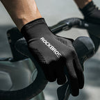 Rockbros dviratininko pirštinės pavasaris/vasara/ruduo, visapiusės, dydis: XL - juodos -- Bicycle Gloves
