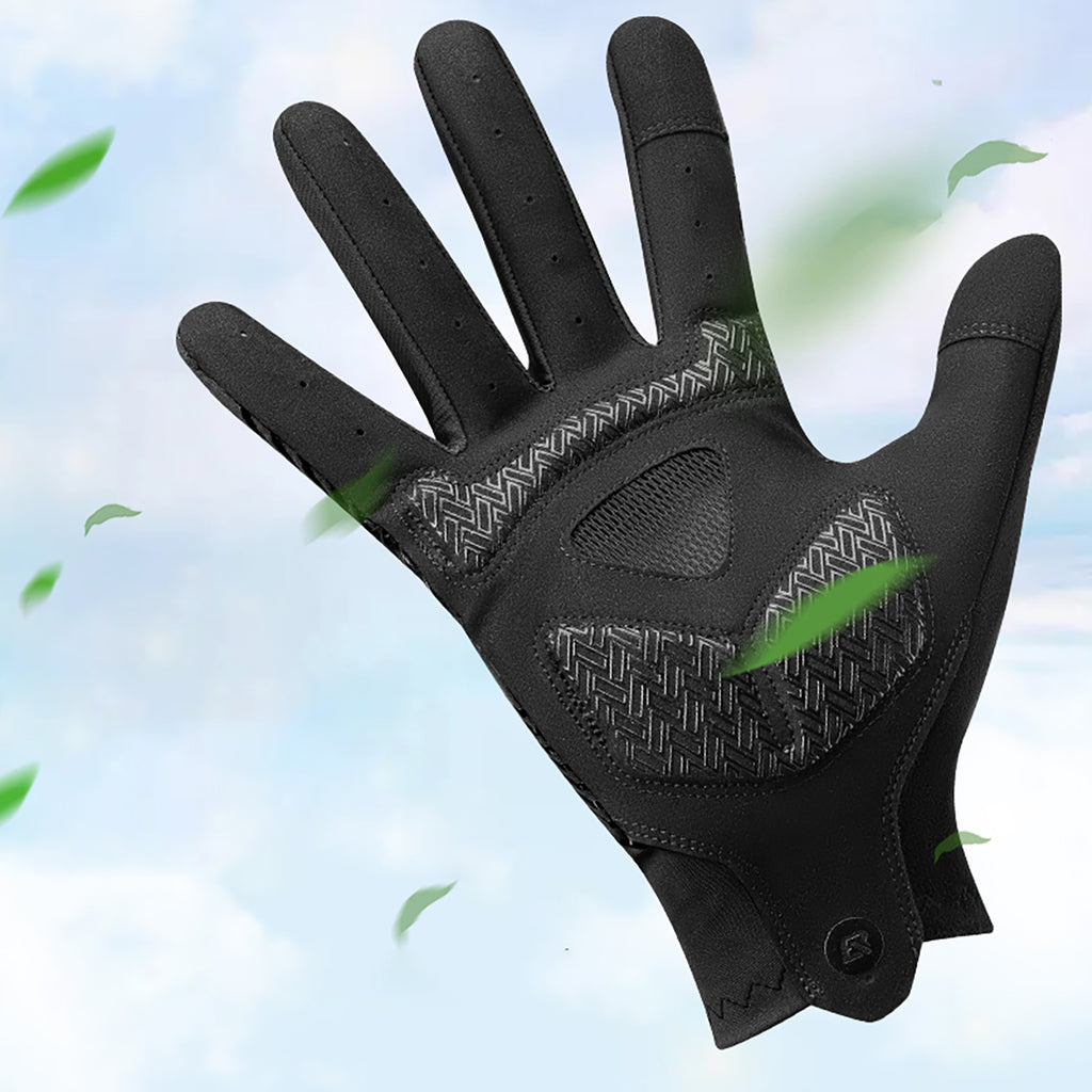 Rockbros dviratininko pirštinės pavasaris/vasara/ruduo, visapiusės, dydis: XXL - juodos -- Bicycle Gloves