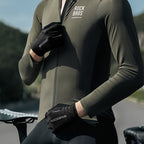 Rockbros dviračio pirštinės pavasaris/vasara/ruduo, pilnos, L dydis – juodos -- Bicycle Gloves