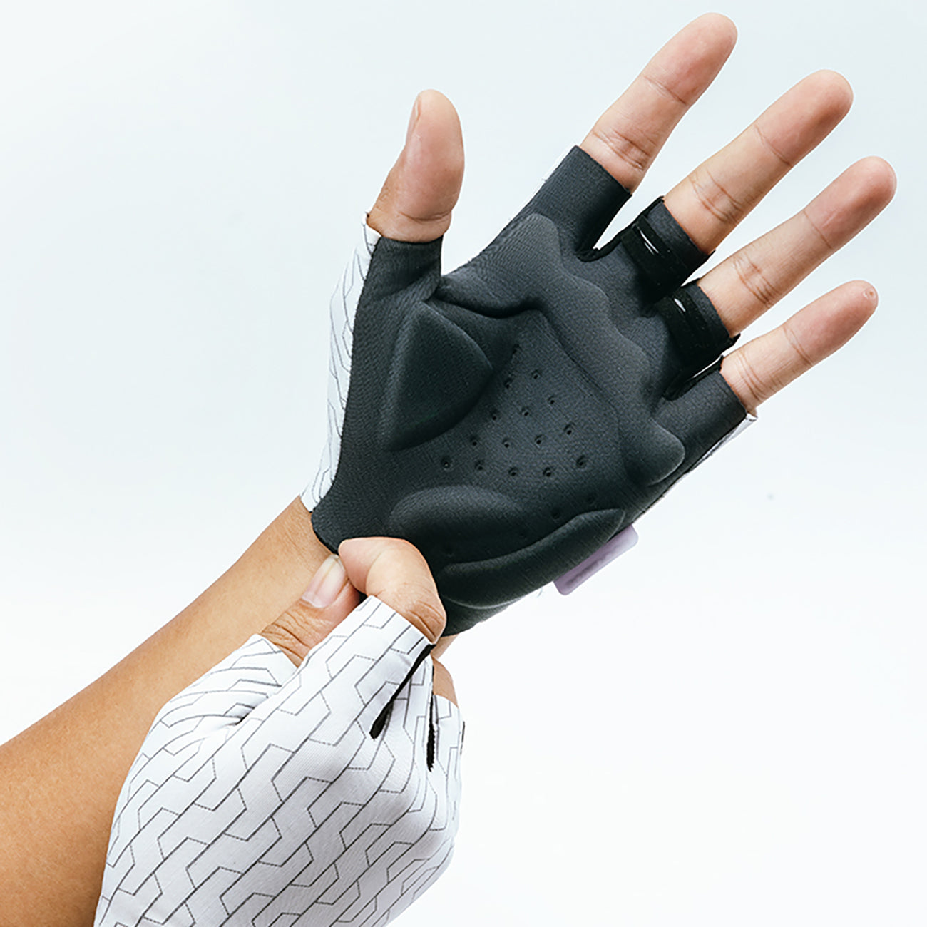Rockbros MTB dviračio pirštinės dydis: XL - baltos ir juodos spalvos -- Bicycle Gloves