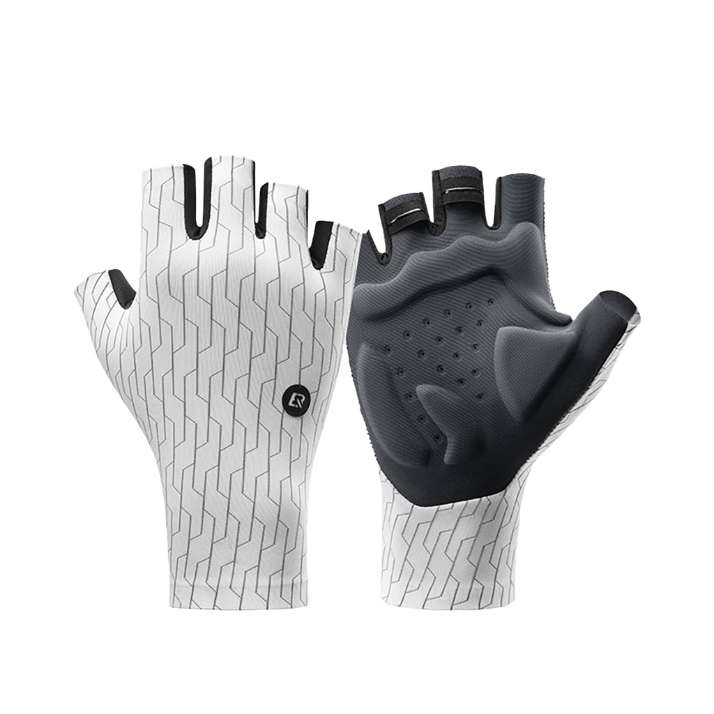 Rockbros kelio dviračių pirštinės, dydis L - juodos ir baltos spalvos -- Bicycle Gloves