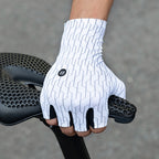 Rockbros kelio dviračių pirštinės, dydis L - juodos ir baltos spalvos -- Bicycle Gloves