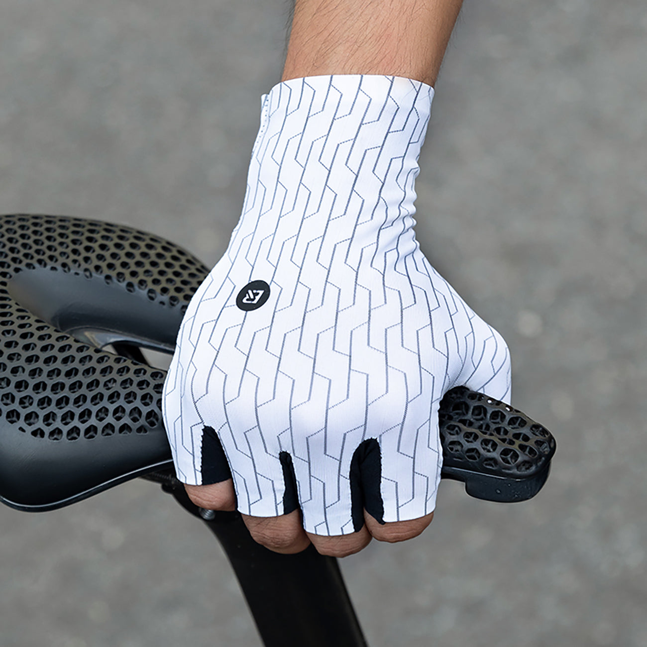 Rockbros kelio dviračių pirštinės, dydis L - juodos ir baltos spalvos -- Bicycle Gloves