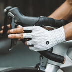 Rockbros kelio dviračių pirštinės, dydis XL - baltos/juodos spalvos -- Bicycle Gloves