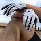 Rockbros sportinės pirštinės pilnapiršės pavasaris-vasara dydis S - baltos ir juodos spalvos -- Bicycle Gloves