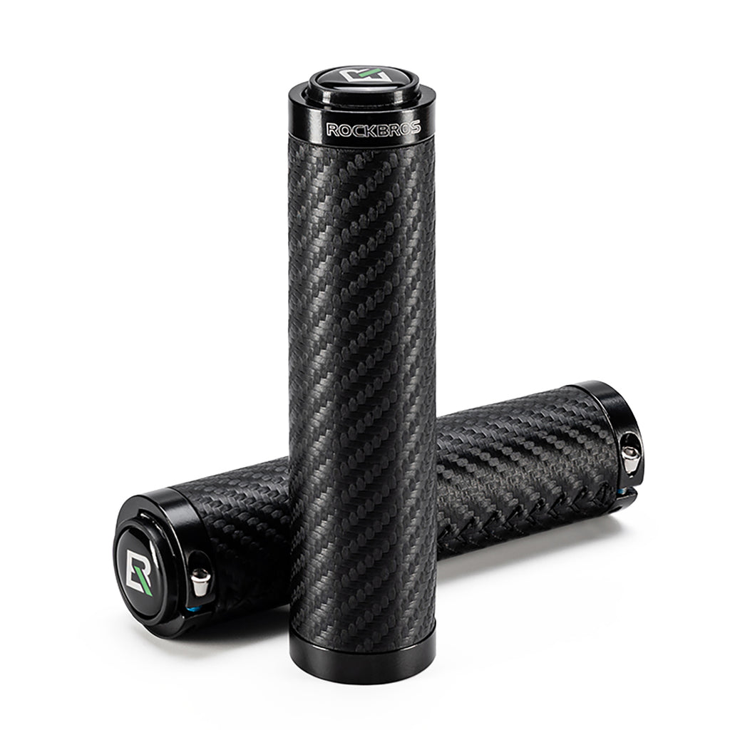 Rockbros dviračio rankenėlės tiesiogios neslydančios suktos rankenėlės - Juoda -- Bicycle Handlebar Grips