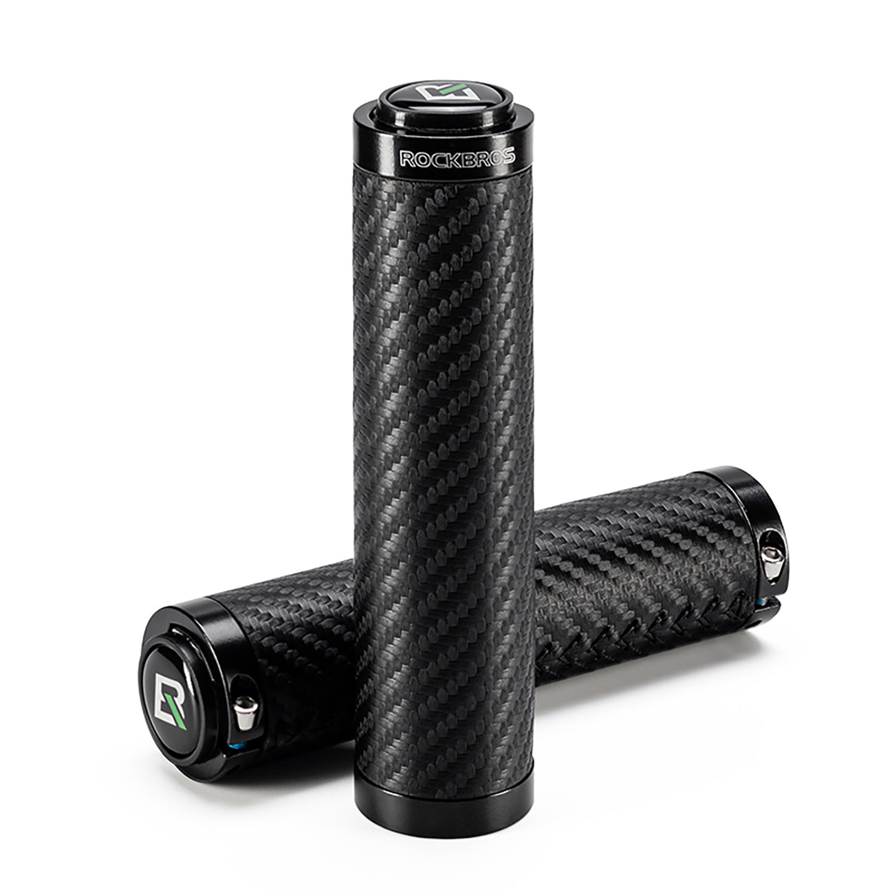 Rockbros dviračio rankenėlės tiesiogios neslydančios suktos rankenėlės - Juoda -- Bicycle Handlebar Grips