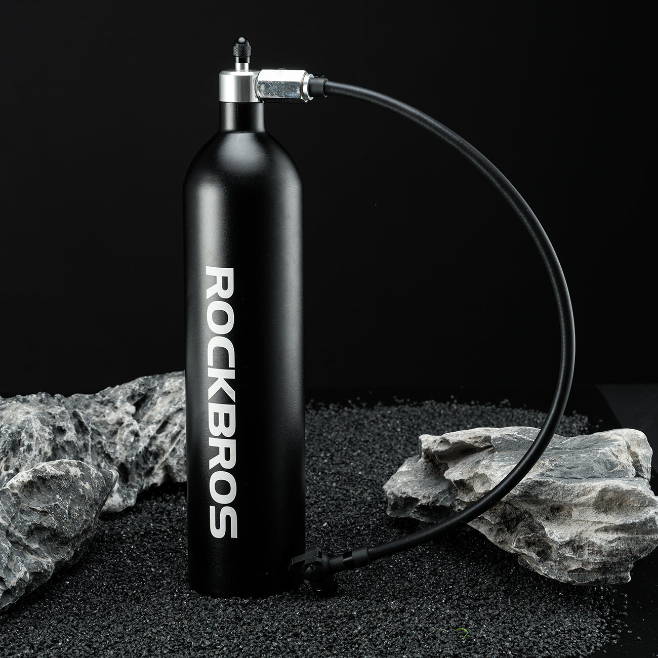 Rockbros bevamzdinės padangos slėgio bakas 200 PSI 1,2l - juodas -- Uncategorized