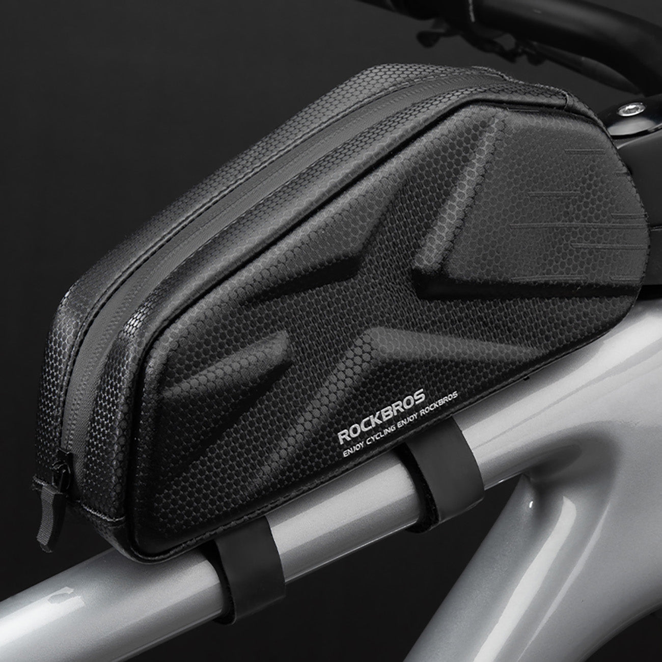 Rockbros Dviračio krepšys, Rigid, Rėmas, Top Tube, 1.4l - Juoda -- Bicycle Bags