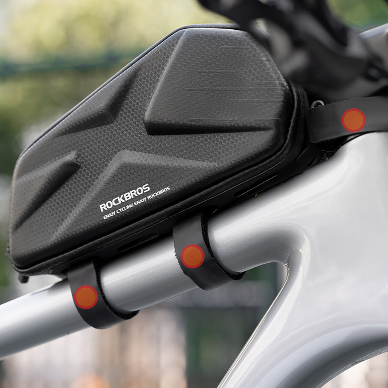 Rockbros Dviračio krepšys, Rigid, Rėmas, Top Tube, 1.4l - Juoda -- Bicycle Bags