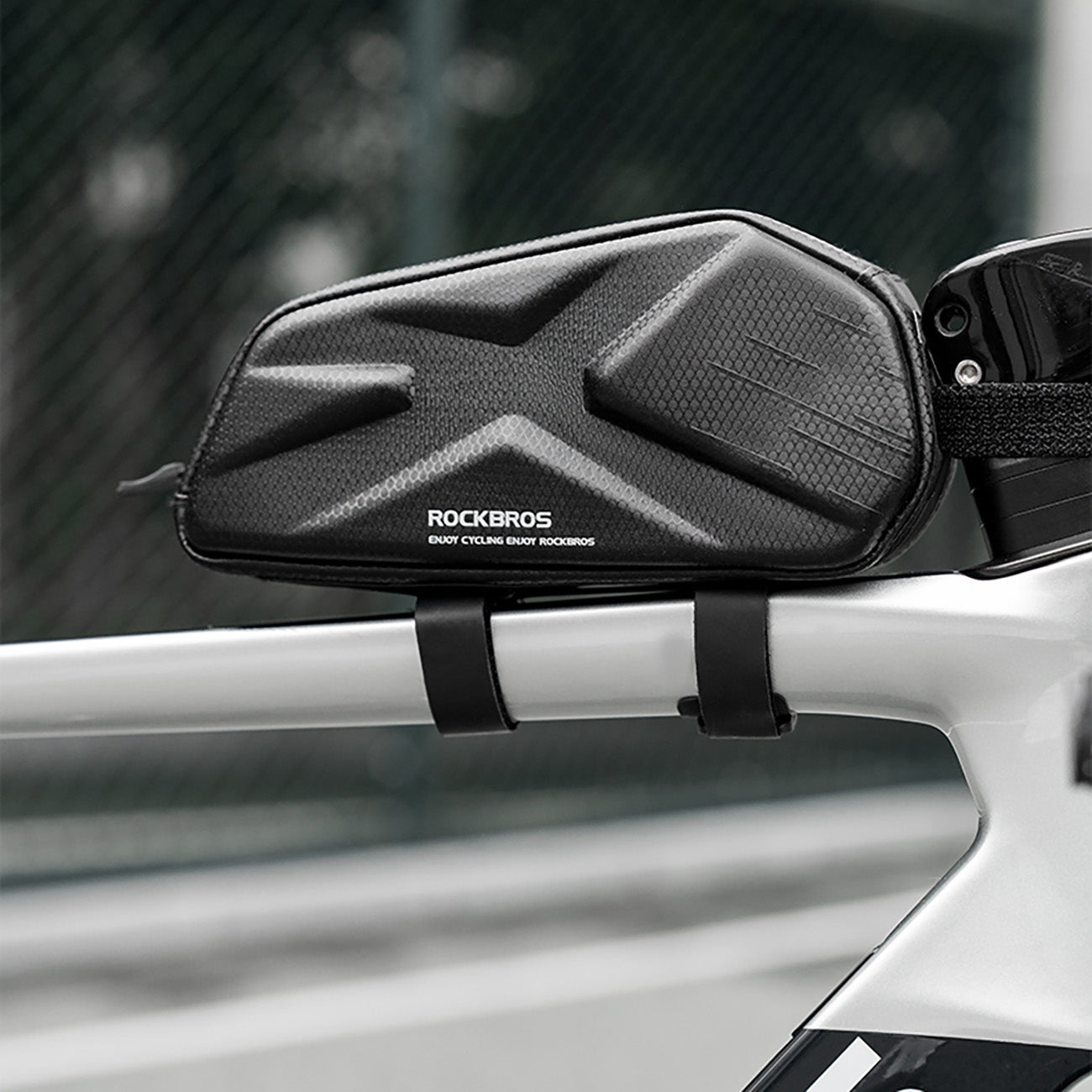 Rockbros Dviračio krepšys, Rigid, Rėmas, Top Tube, 1.4l - Juoda -- Bicycle Bags