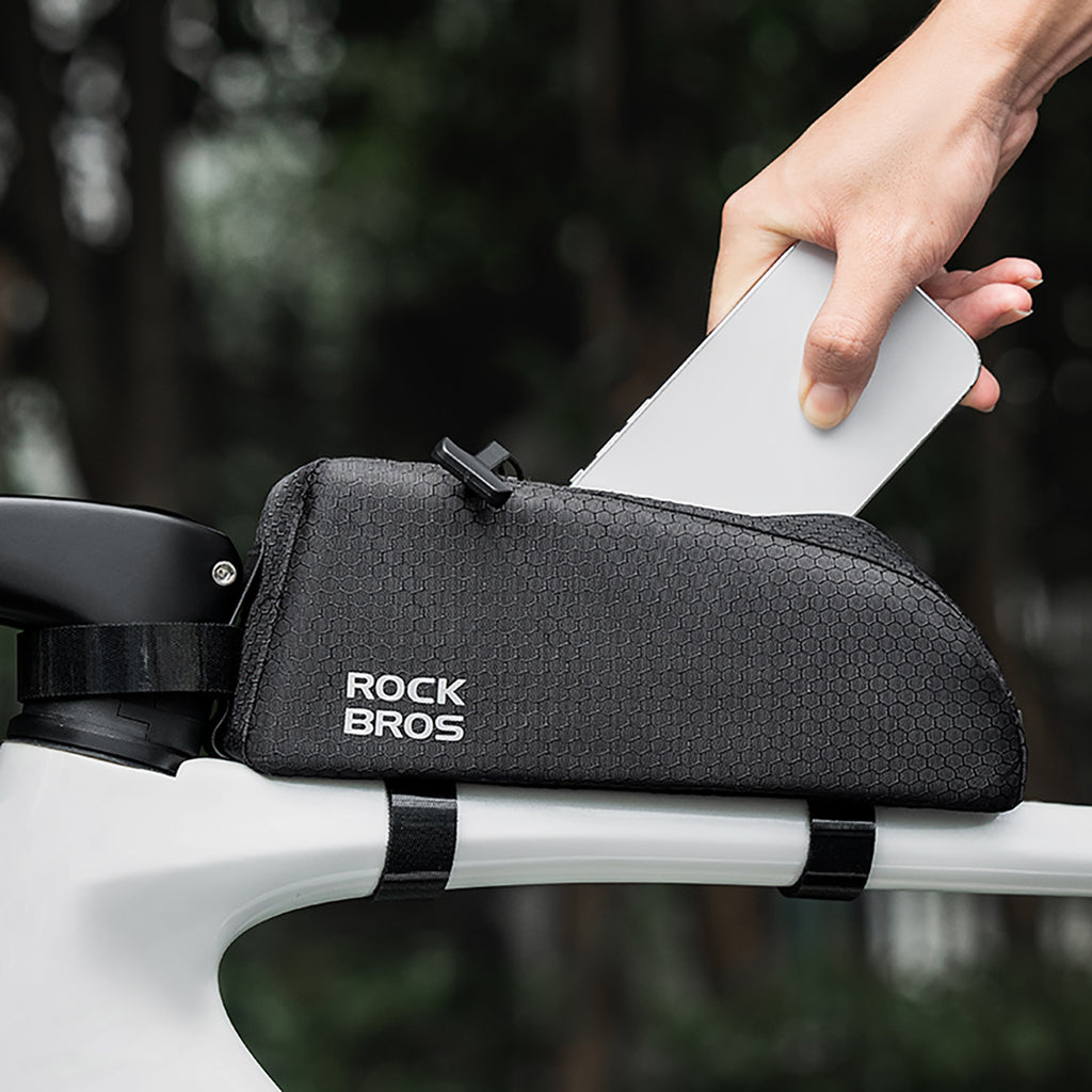 Rockbros viršutinė rėmo krepšeliai 0.9l - Juodas -- Bicycle Bags