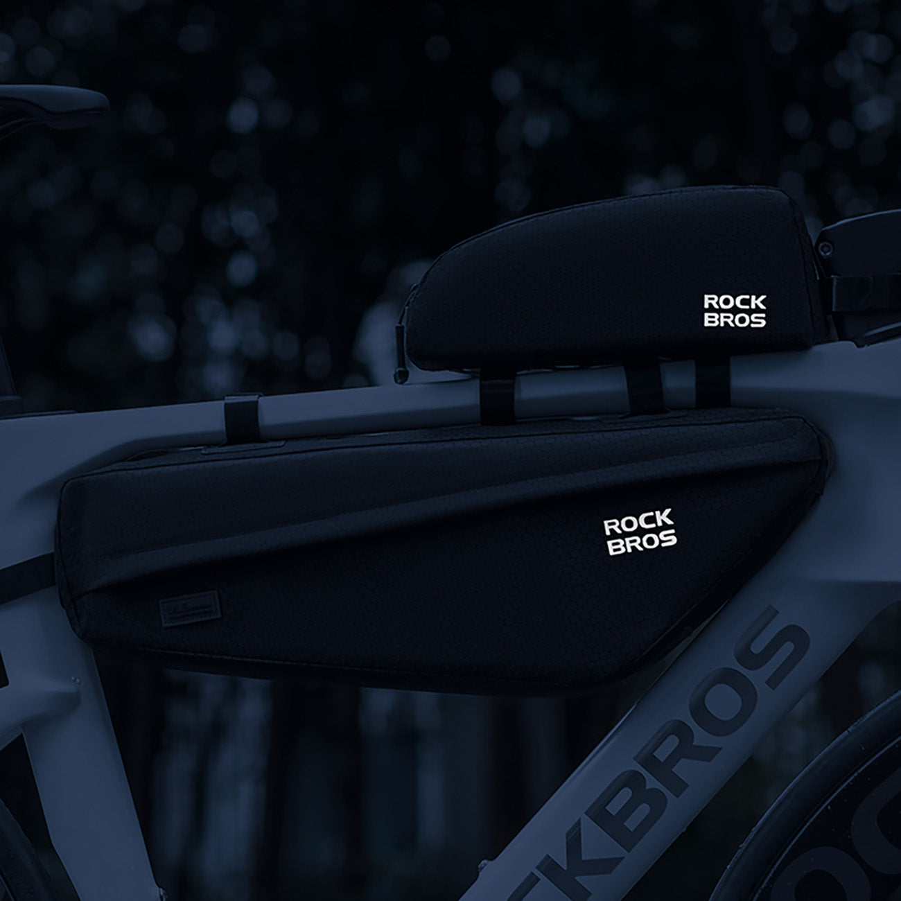 Rockbros dviračio krepšys rėmui po viršutine vamzdžio 2,9l - Juodas -- Bicycle Bags