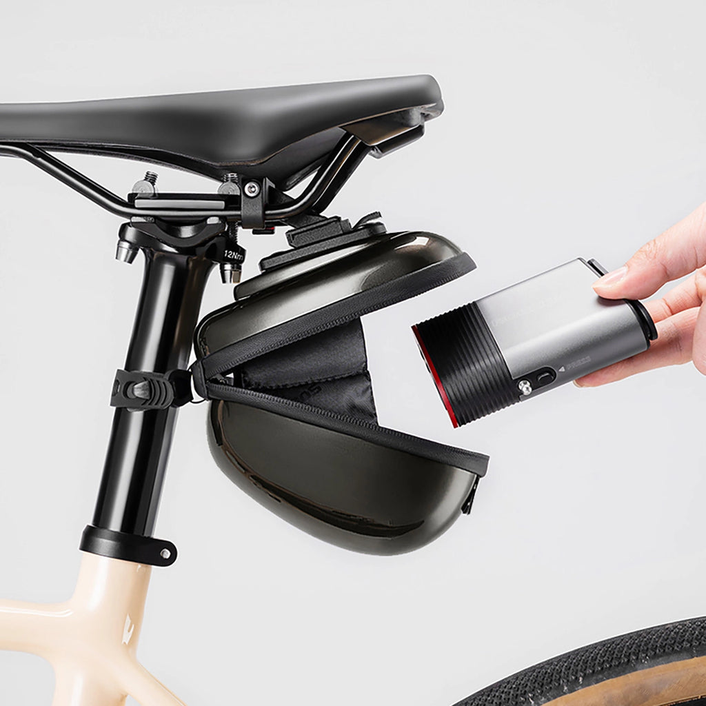 Rockbros standžias kevale balto diržo sellino krepšys 0,4l - violetinis -- Bicycle Bags