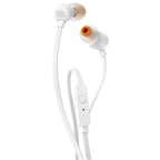 JBL T110 laidinės į ausis įdedamos ausinės, mini lizdas 3,5 mm – baltas