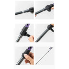 Qunature Šiaurės žygių trekinginė lazda Aliuminis 110 - 130 cm 1 vnt. - Violetinė -- Cycling Accessories