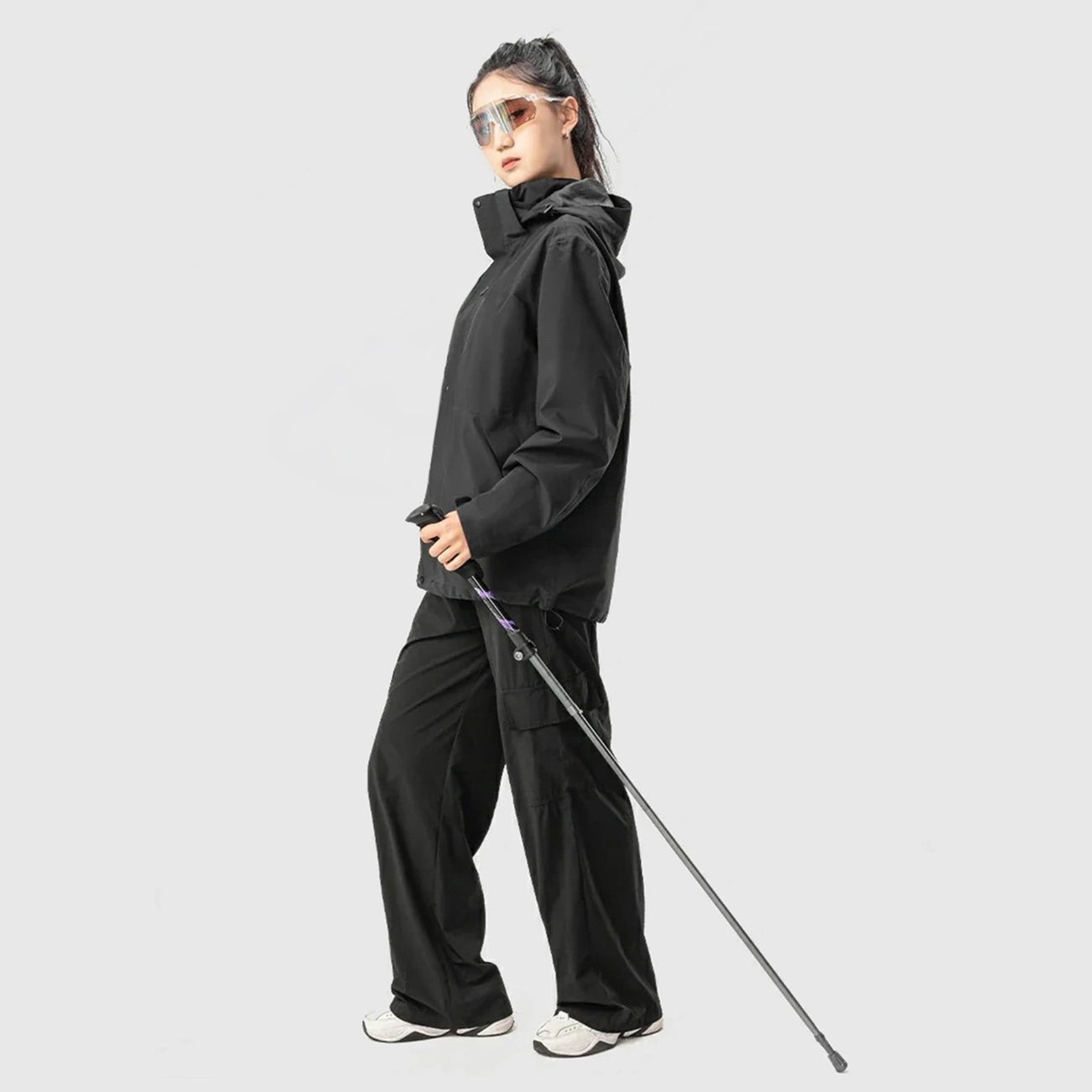 Qunature Šiaurės žygių trekinginė lazda Aliuminis 110 - 130 cm 1 vnt. - Violetinė -- Cycling Accessories
