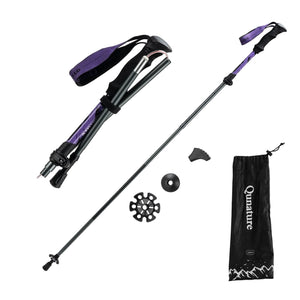 Qunature Šiaurės žygių trekinginė lazda Aliuminis 110 - 130 cm 1 vnt. - Violetinė -- Cycling Accessories