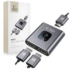 Tech-Protect HB07 2in1 HUB adapteris HDMI 4K 60HZ - pilkas -- Cell phone cables