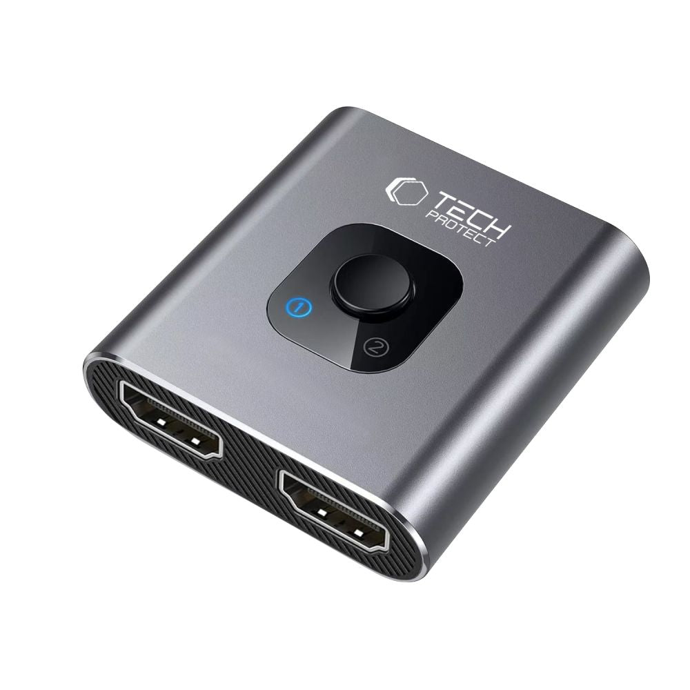 Tech-Protect HB07 2in1 HUB adapteris HDMI 4K 60HZ - pilkas -- Cell phone cables