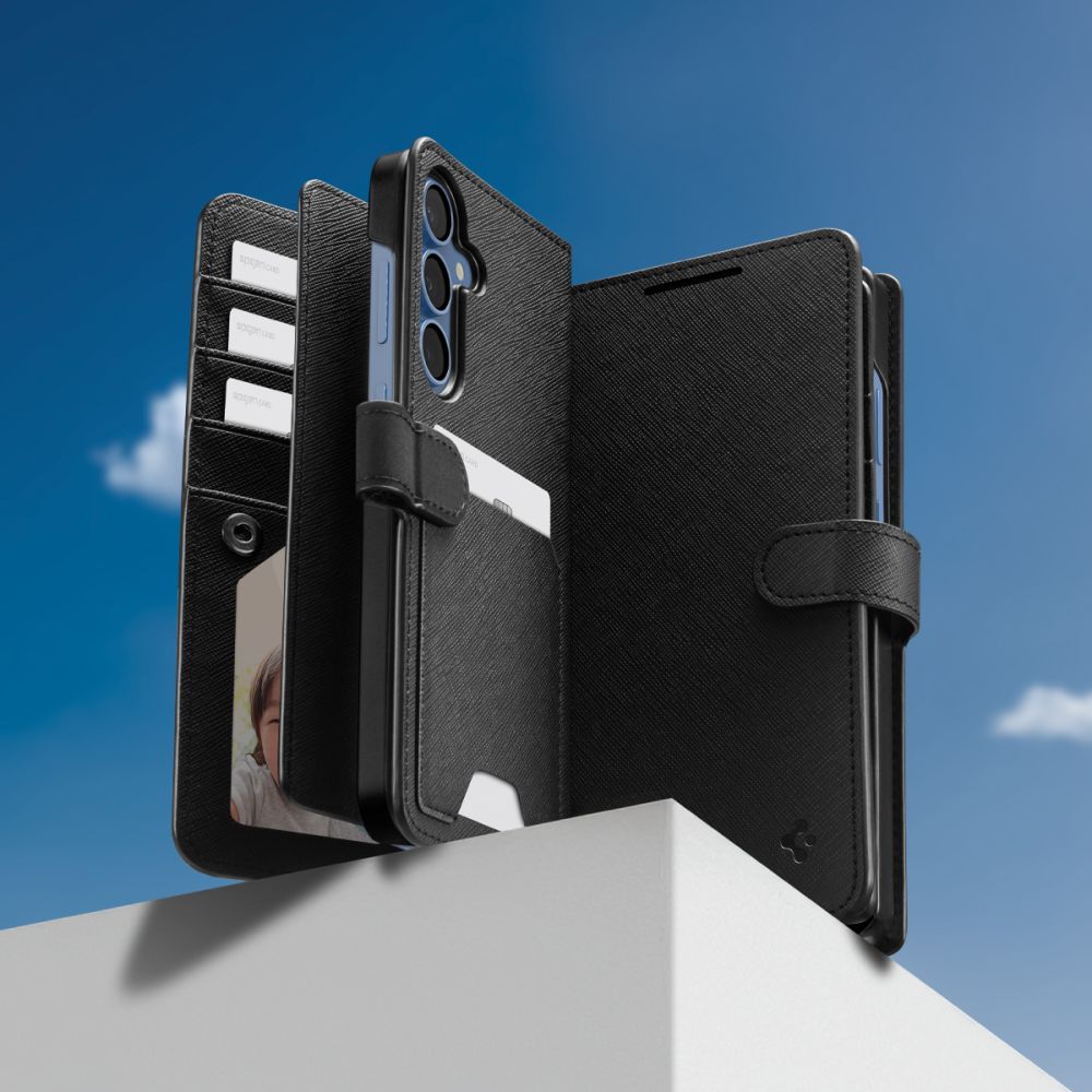 Spigen Wallet S dėklas Samsung Galaxy S25+ – juodas