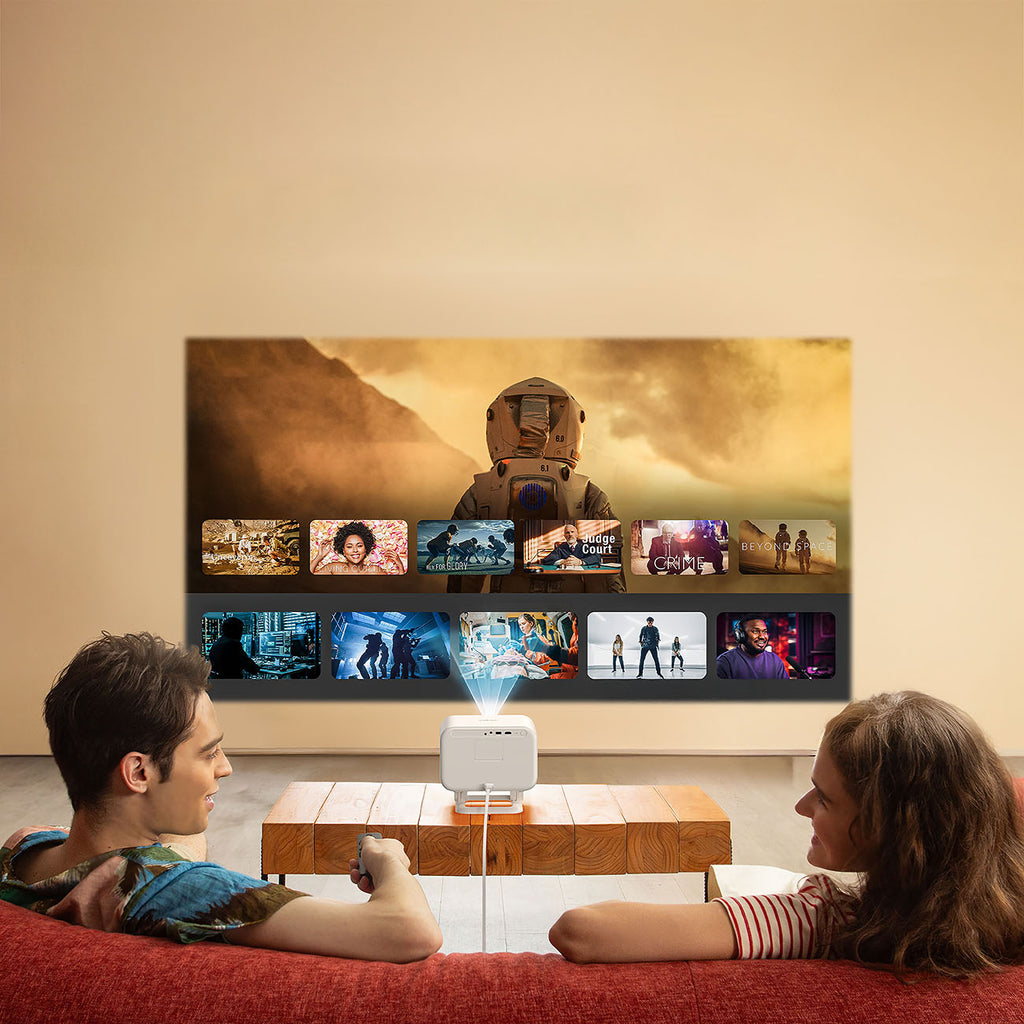 Yaber L2 Plus LCD FullHD 1080p multimedijos projektorius su JBL garsiakalbiais - Bežė -- Uncategorized