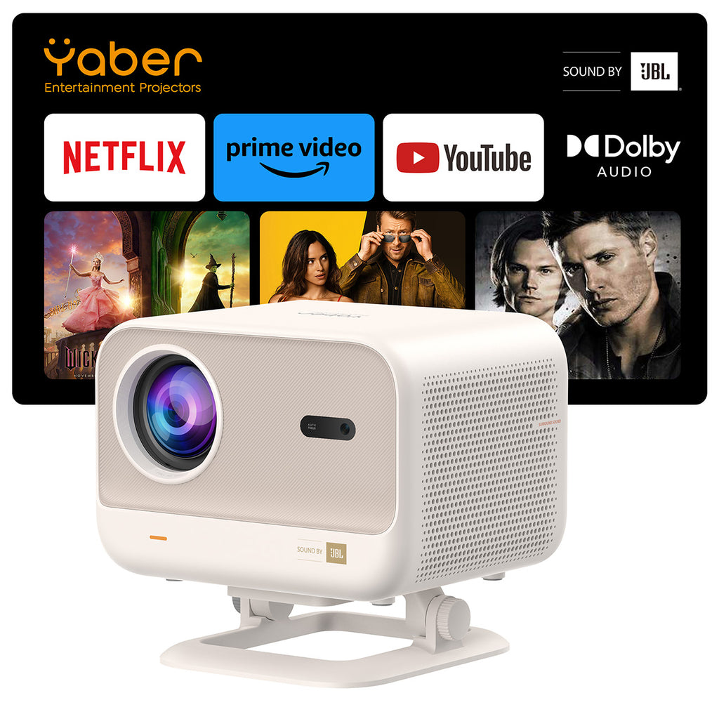 Yaber L2 Plus LCD FullHD 1080p multimedijos projektorius su JBL garsiakalbiais - Bežė -- Uncategorized