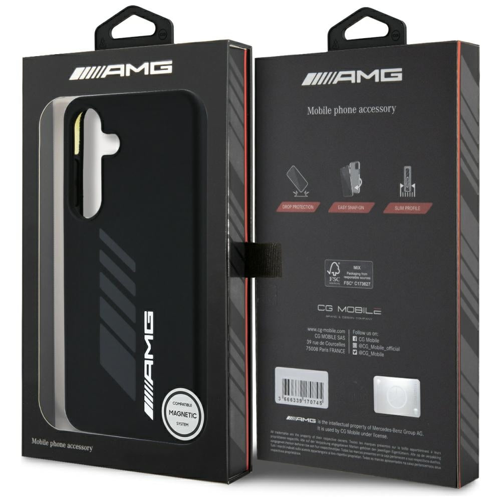 AMG MagSafe dėklas Samsung Galaxy S25 – juodas