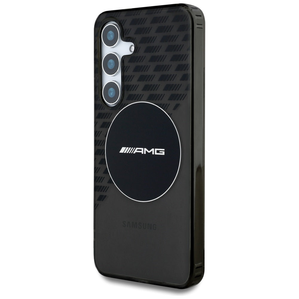 AMG skaidrus MagSafe dėklas Galaxy S25 – juodas