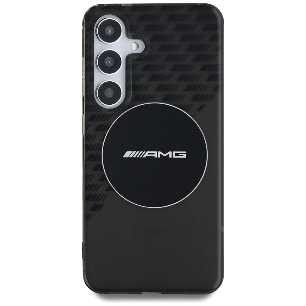 AMG skaidrus MagSafe dėklas Galaxy S25 – juodas