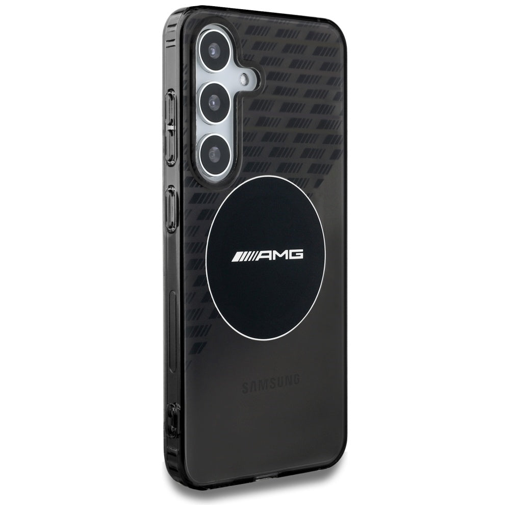 AMG skaidrus MagSafe dėklas Galaxy S25 – juodas