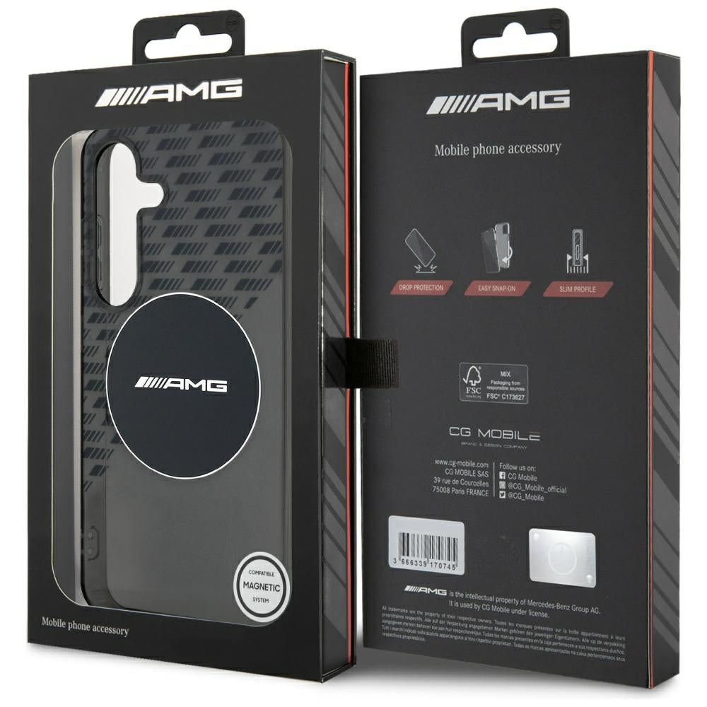 AMG skaidrus MagSafe dėklas Galaxy S25 – juodas