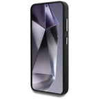 DKNY ekologiškos odos dėklas Samsung Galaxy S25 – juodas