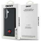 DKNY ekologiškos odos dėklas Samsung Galaxy S25 – juodas