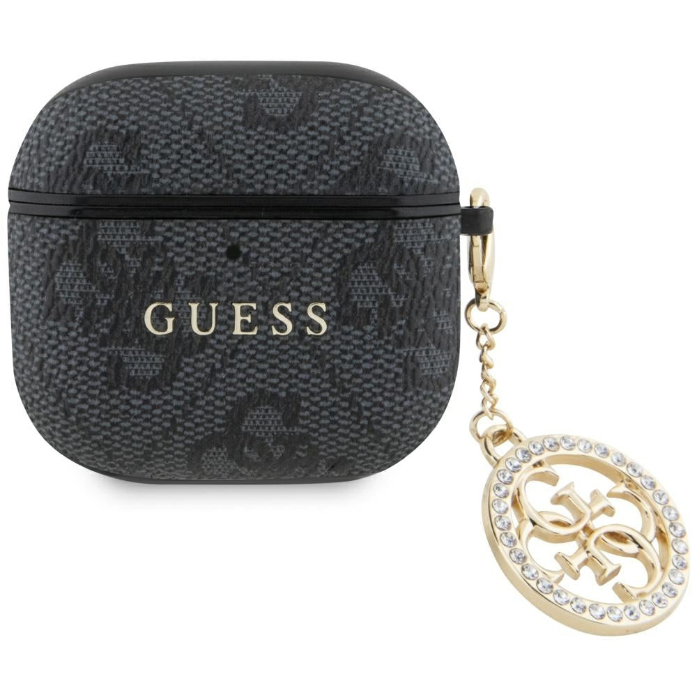 Guess 4G Strass Charm dėklas AirPods 4 - Juoda -- AirPods 4