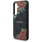 Guess MagSafe dėklas Galaxy S25 – juodas, 4G gėlės