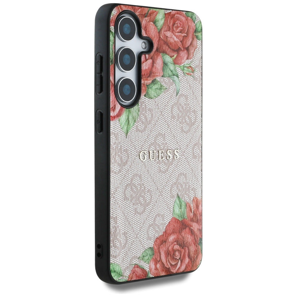 Guess MagSafe dėklas Samsung Galaxy S25 – rožinis
