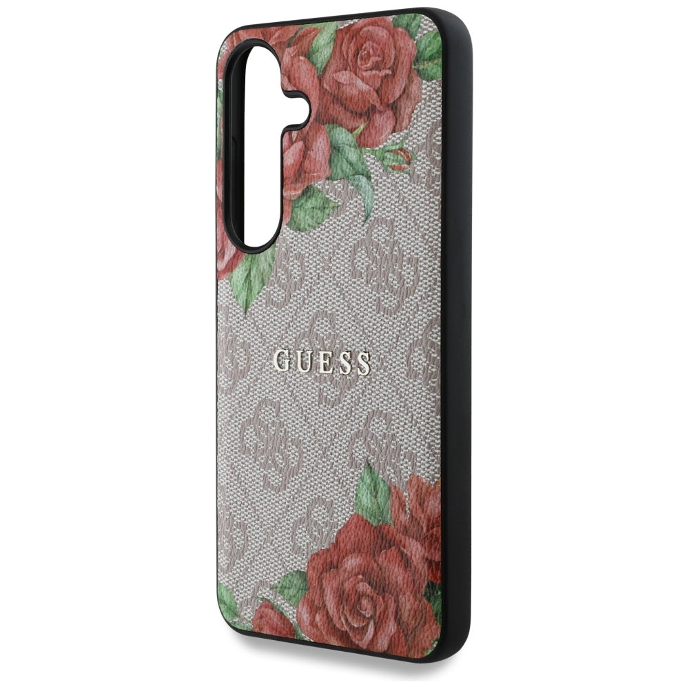 Guess MagSafe dėklas Samsung Galaxy S25 – rožinis